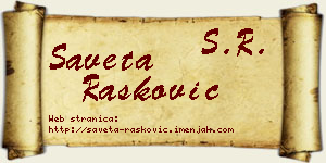 Saveta Rašković vizit kartica